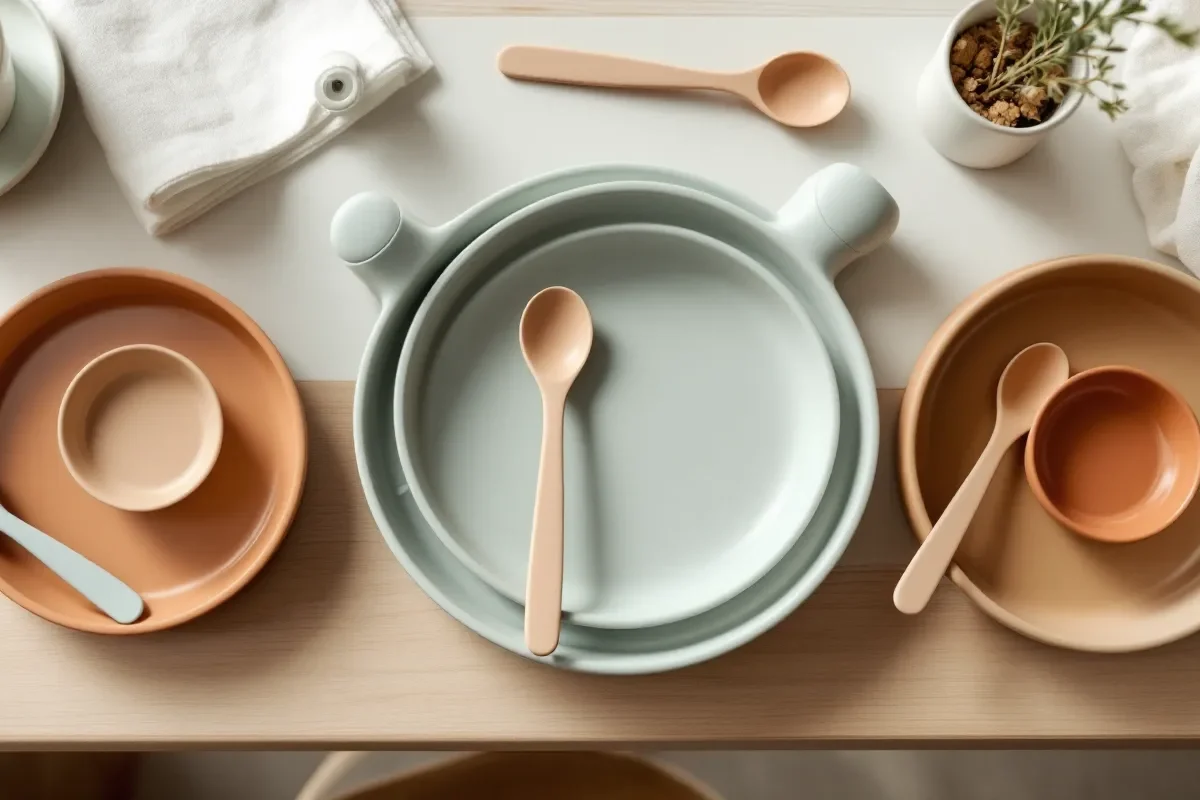 Comparatif ensembles assiette et cuillère pour apprentissage