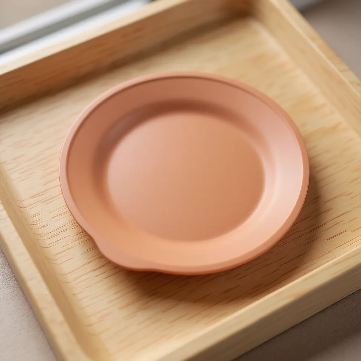 Set de table-assiette en silicone — détail de la matière