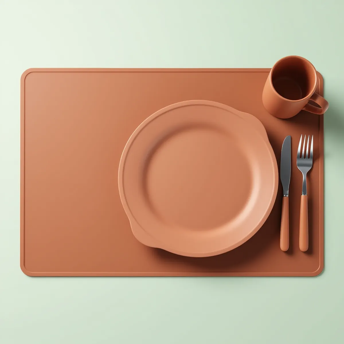 Set de table-assiette en silicone — vue détourée