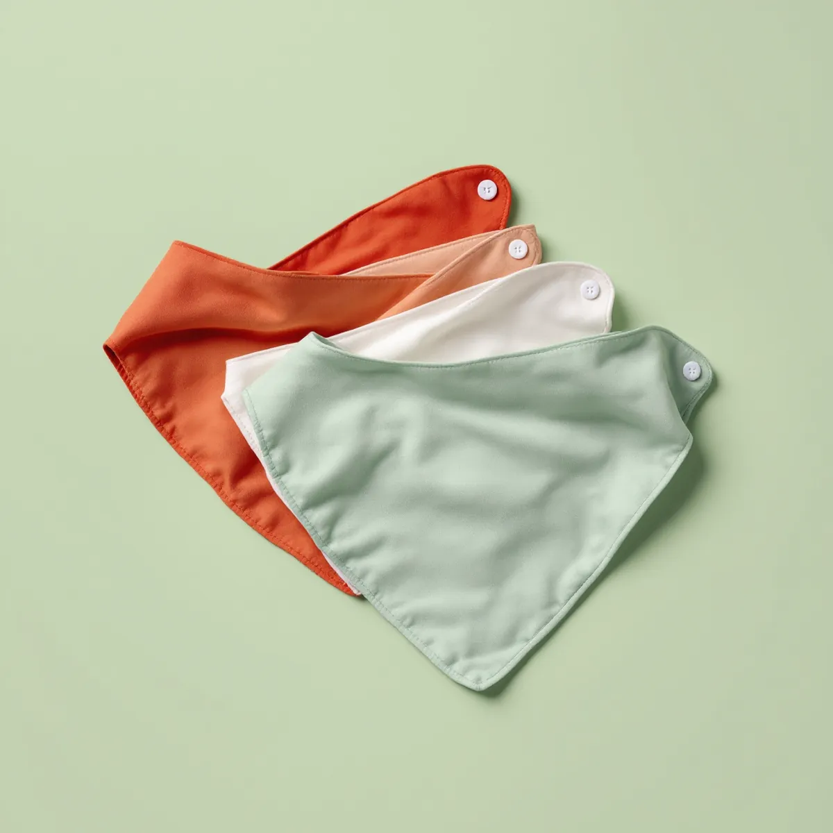 Bavoirs bandana en coton (lot de 3) — vue détourée