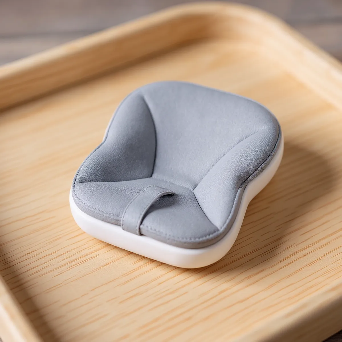Chaise haute pliante compacte — détail de la matière