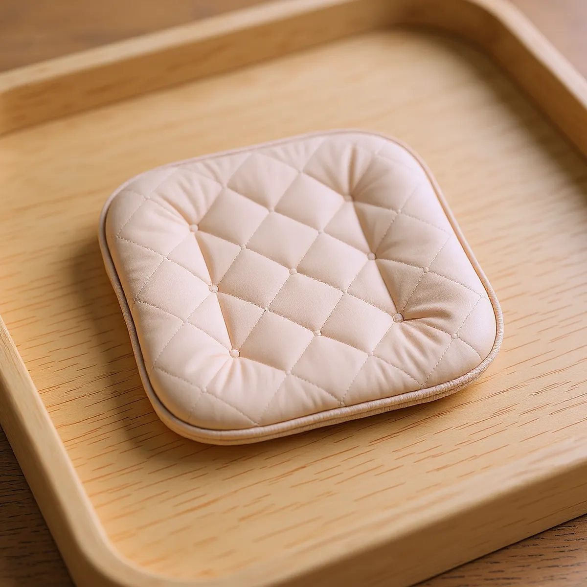 Coussin réducteur de chaise haute — détail de la matière