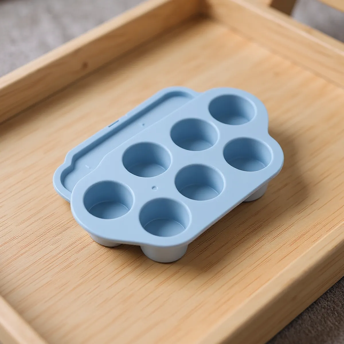 Bac de congélation portions en silicone — détail de la matière